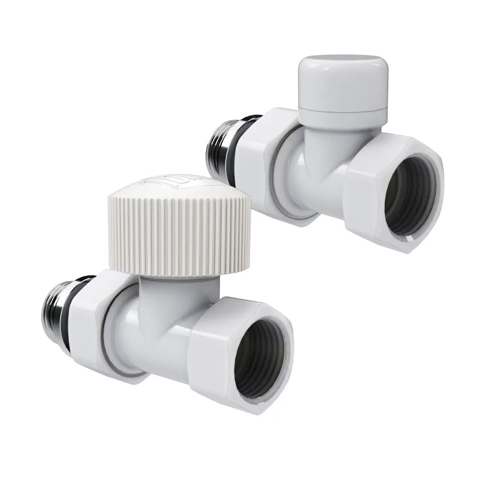 Термостатический комплект для радиатора прямой Royal Thermo Design 1/2" латунь цвет белый 89423310 STLM-2182582  - Вид №1