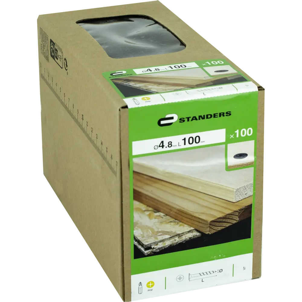 Саморезы для дерева STANDERS фосфатированные 4.8x100, 100 шт. 82239648 STLM-2094385  - Вид №2