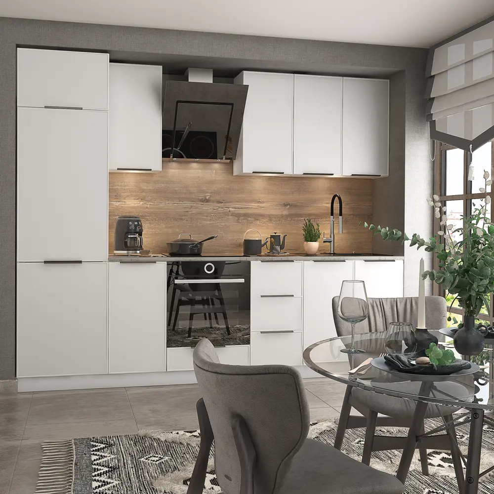 Фасад кухонного шкафа Инта 44.7x76.5 см KONSENSA ЛДСП цвет белый Инта белая STLM-2101794 - Вид №6