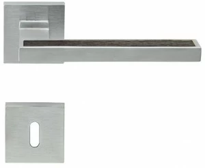 LINEA CALI' Ручка из хромированной латуни на розетке с замком Sintesi wengé