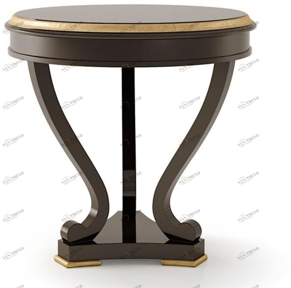 Carpanese Home Высокий круглый деревянный журнальный столик Heritage 5030