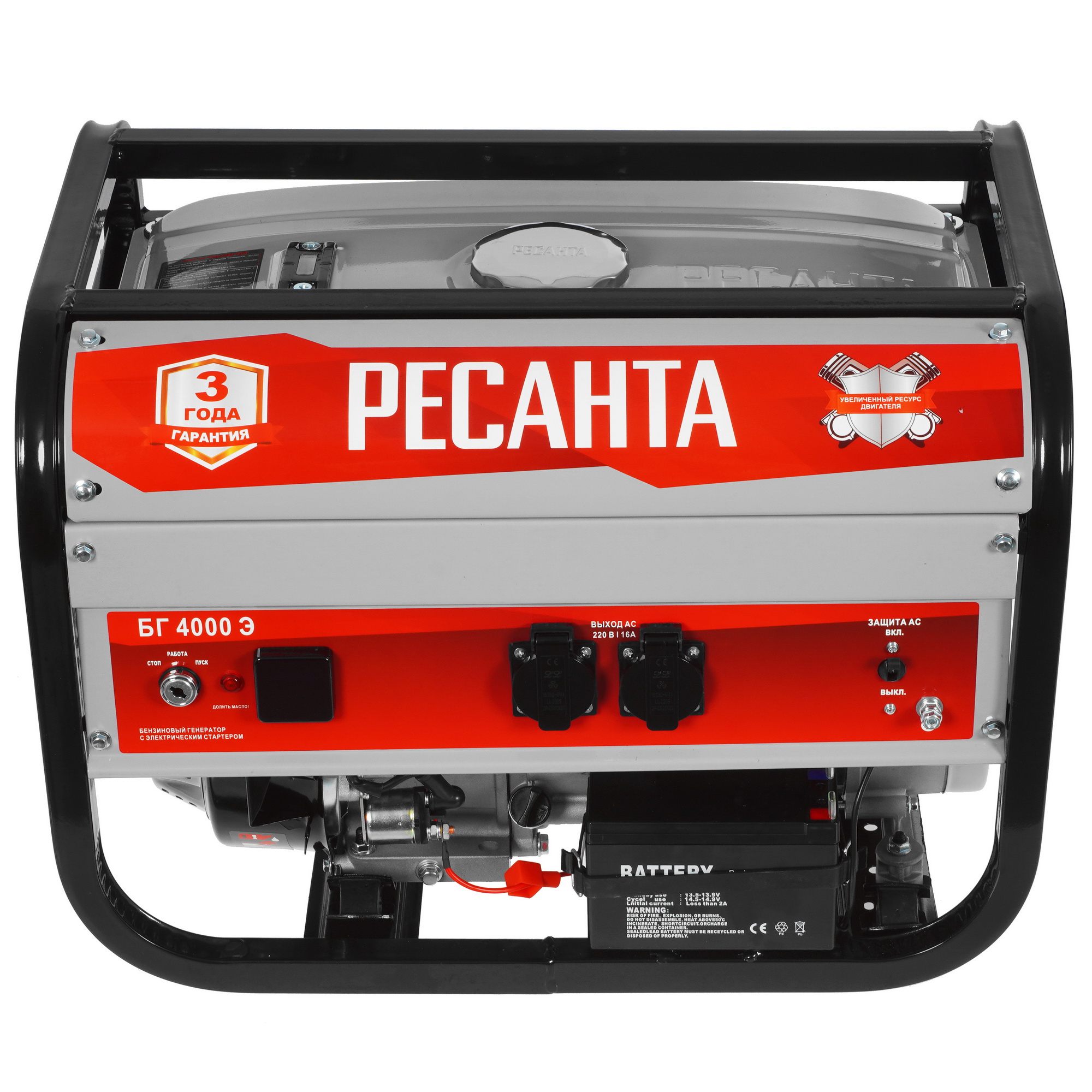 Электрогенератор   бензиновый Ресанта БГ 4000 Э 8164970 STDN-0066930 - Вид №2