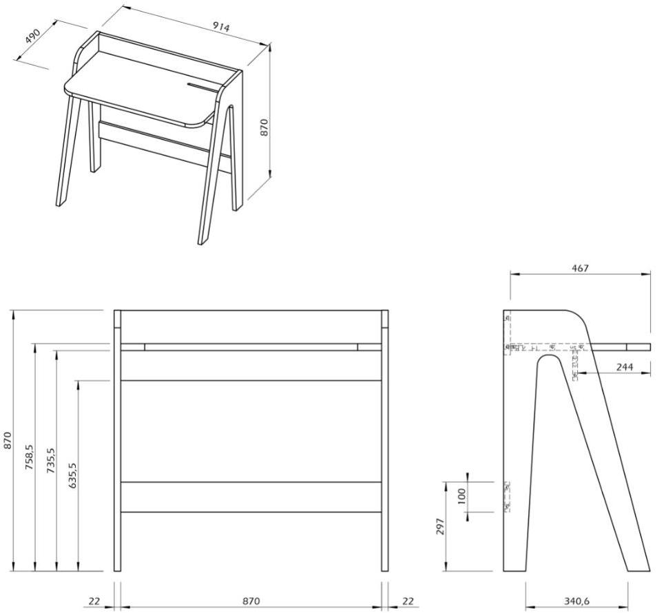 TemaHome Деревянный стол для ПК  9003.054242  - Вид №7