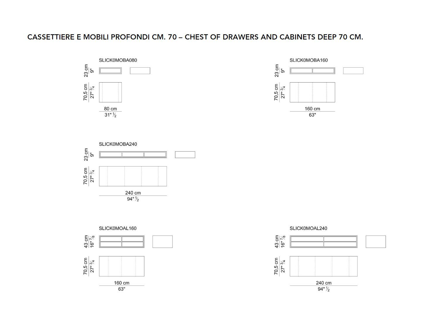Низкий кожаный шкаф для телевизора с ящиками i 4 Mariani Slick ARCH-00049762 - Вид №8