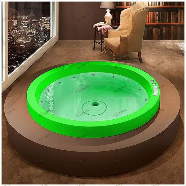 Ванна GRUPPO TREESSE Eos 160 STX-V846B-ZE зелёная с гидромассажем круглая отдельностоящая STXV846BZE