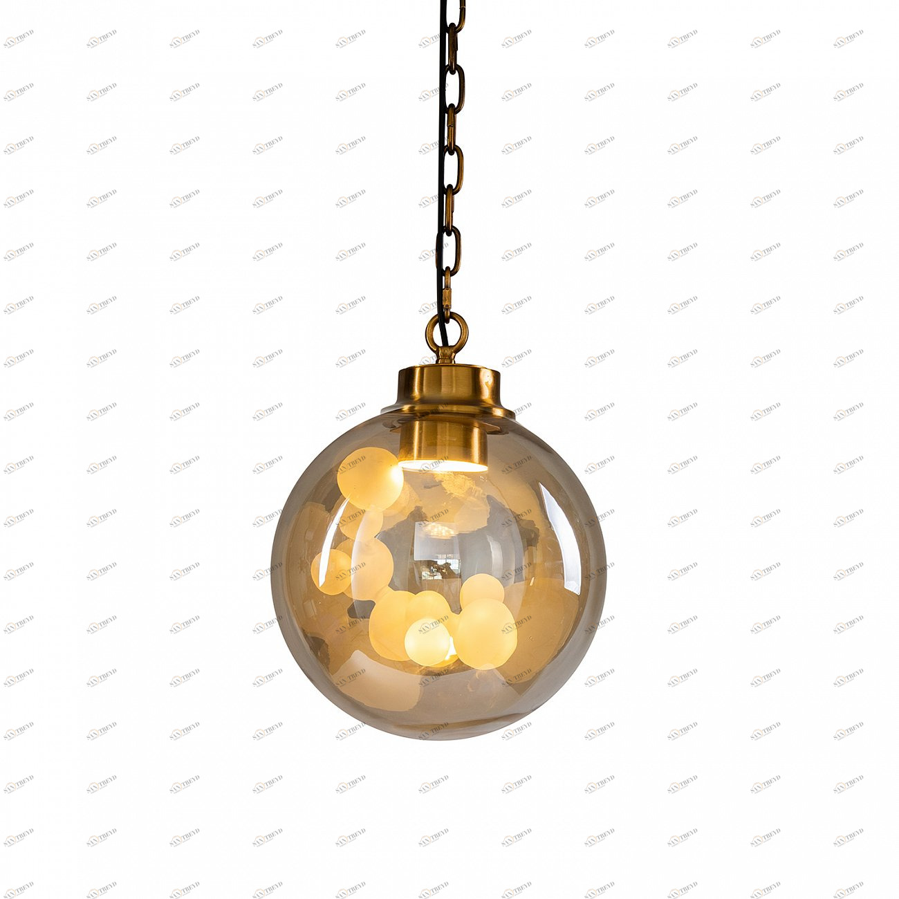 Светильник подвесной 35х30 см янтарный Delight Collection KG1148P brass/amber DELIGHT COLLECTION ДИЗАЙНЕРСКИЕ 00-3882358 Золото;прозрачный 