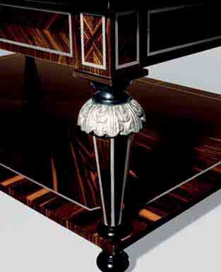 Квадратный журнальный столик из черного дерева в стиле Людовика XVI OAK Галерея ARCH-00071009 - Вид №1