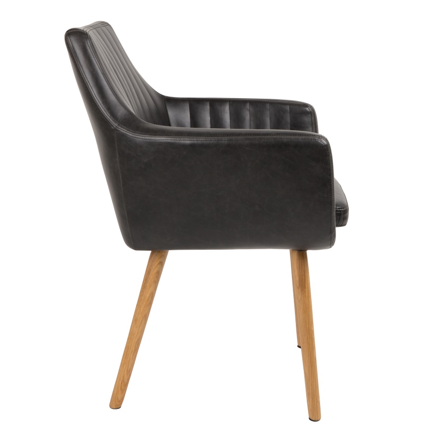 Кресло Pike черное White Label Living 1100282 - Вид №3