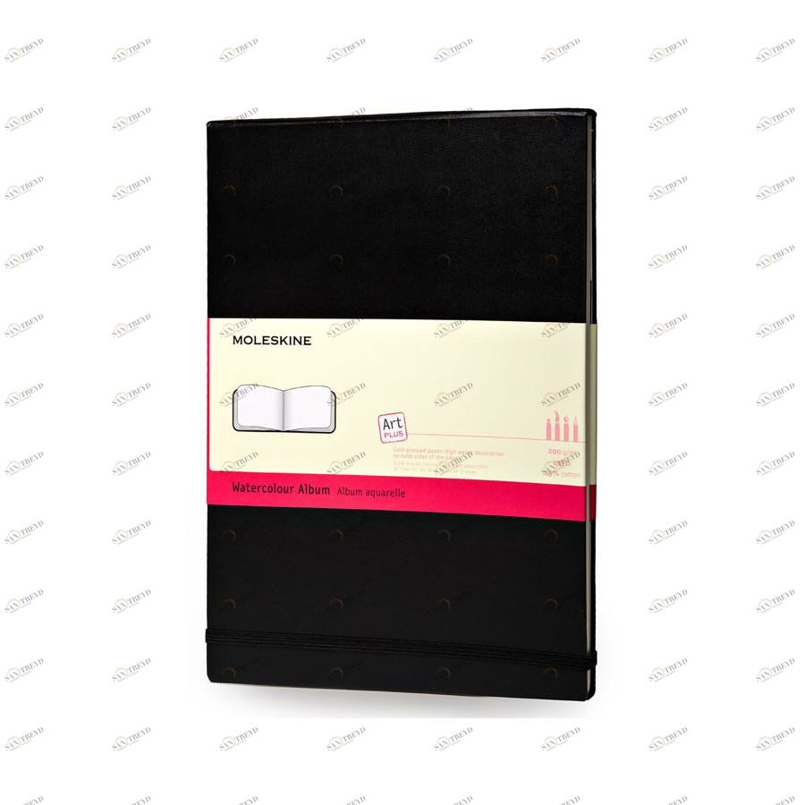 Блокнот для акварели Moleskine CLASSIC WATERCOLOUR 130х210мм 72стр. твердая обложка черный 396617