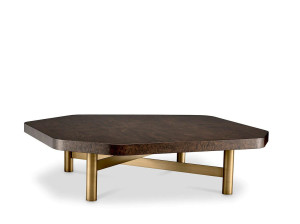 Деревянный низкий журнальный столик