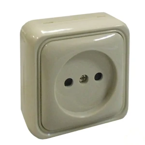 Розетка LK Standard, без заземления, цвет бежевый 13436882 STLM-2082656