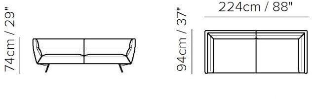 Natuzzi 3-х местный кожаный диван Positano sun-id-1411486 - Вид №3