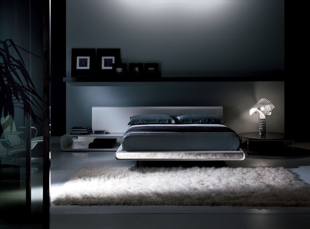 Кожаная двуспальная кровать со встроенными тумбочками i 4 Mariani ARCH-00083569 - Вид №9