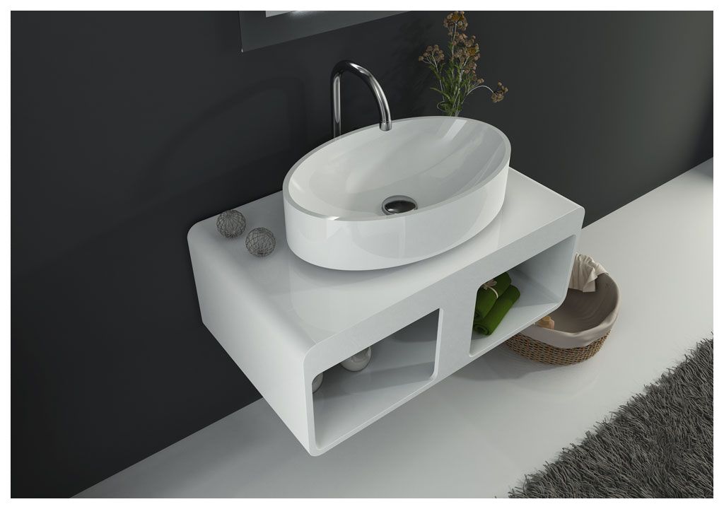 V43 Накладная раковина на столешницу  овальная Aquanet  - Вид №1