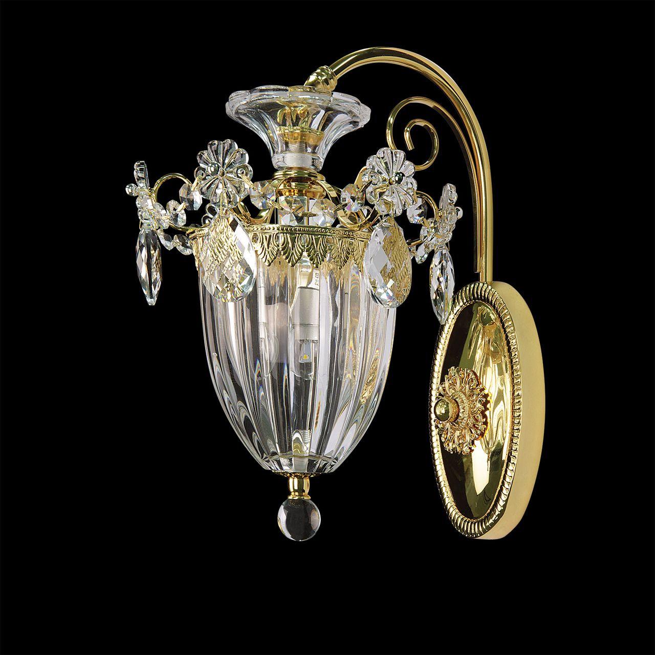 Бра Lightstar Schon 790612 LIGHTSTAR ПОД СТАРИНУ, ФЛОРИСТИКА, ФОНАРЬ 078112 Золото;прозрачный  - Вид №2