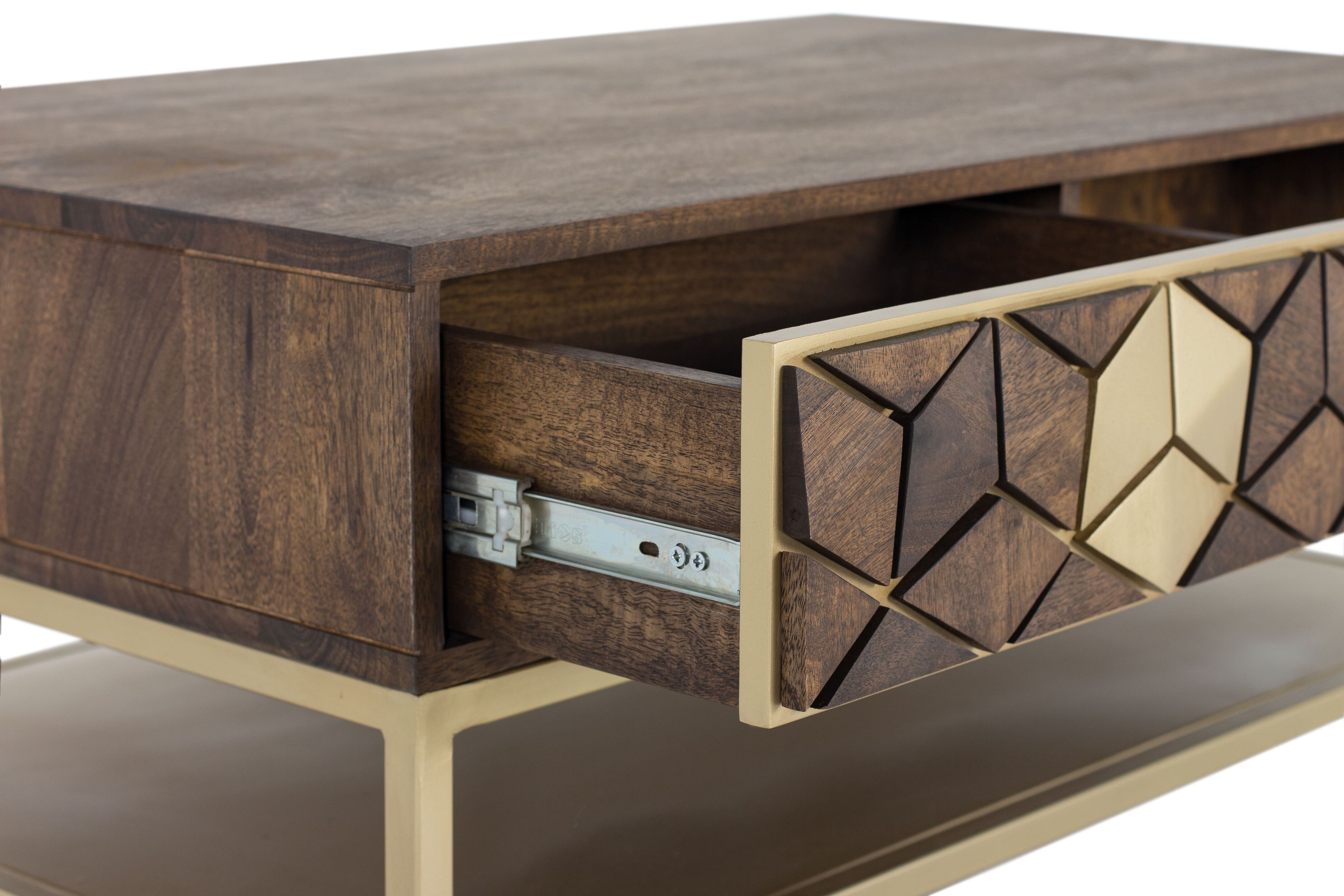 Прямоугольный журнальный столик из манго с отсеком для хранения Giner y Colomer Bora Bora ARCH-00147664 - Вид №1