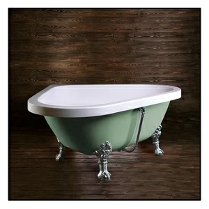 Ванна Akcjum Camelia WR-07-05-Ch-A угловая салатовая с хромированными ножками