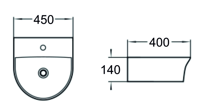 Раковина чаша SL-2008 SANTILINE  - Вид №1