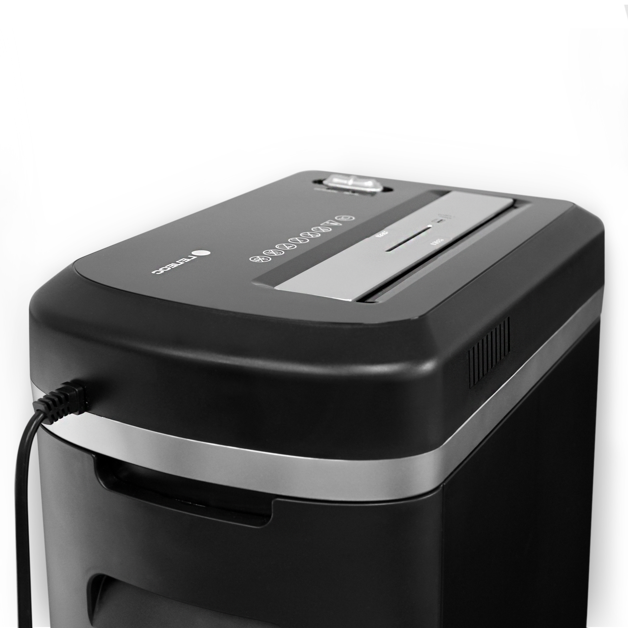 УМ22-5 Уничтожитель документов , din p-5 (5 ур-нь секр.), фрагмент 2х8мм, 9-10 лист (70г/м2), cd/пл.карты/скрепки/скобы, 22 литра Гелеос Santreyd  - Вид №5