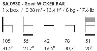 Fenabel Высокий деревянный табурет с подставкой для ног Spirit sun-id-1429895 - Вид №3