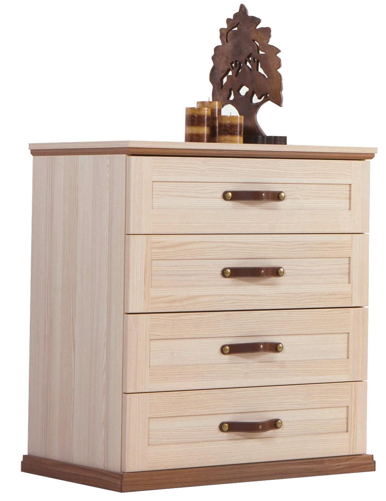 Комод с 4 ящиками деревянный светлый орех Royal CILEK ROYAL 00-3832254 Бежевый Santreyd - Вид №4