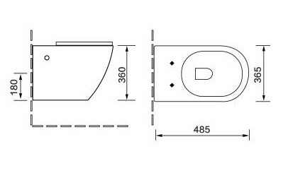 SL-5005MG Унитаз подвесной безободковый серый матовый LAB.Space  - Вид №1