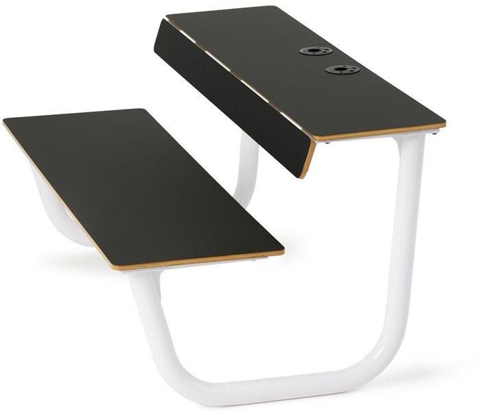 Nola Industrier Прямоугольный стол для общественных мест со встроенными скамейками  U03-10sploy(indoor)  - Вид №1