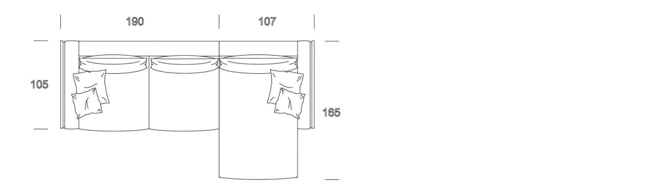 Бархатный диван с полуостровом Former In Italia Manfredi ARCH-00062724 - Вид №2