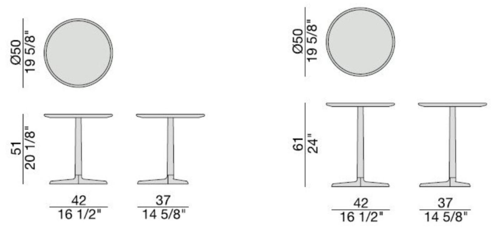 Porada Круглый журнальный столик из массива дерева Iron sun-id-1428751 - Вид №2