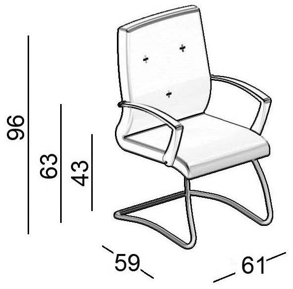 Luxy Консольное кожаное кресло с подлокотниками One On5 - Вид №2