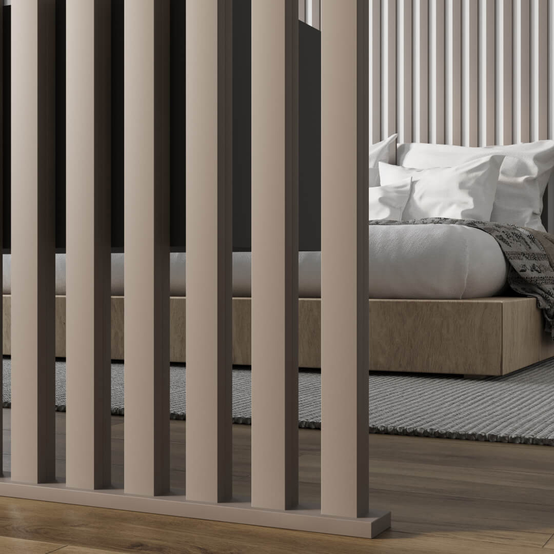 Интерьерная Рейка МДФ STELLA Планкен De Luxe Sandgrau 16*60*2700 (уп.6 шт.) STSR-832 - Вид №7