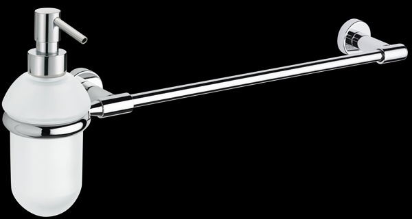 TE238 Полотенцедержатель с мыльницей из матового стекла, настенный 0,275 л bagno&associati TECNO