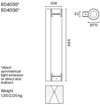 LUCEPLAN Регулируемый настенный светильник из экструдированного алюминия E04 sun-id-1416129 - Вид №3