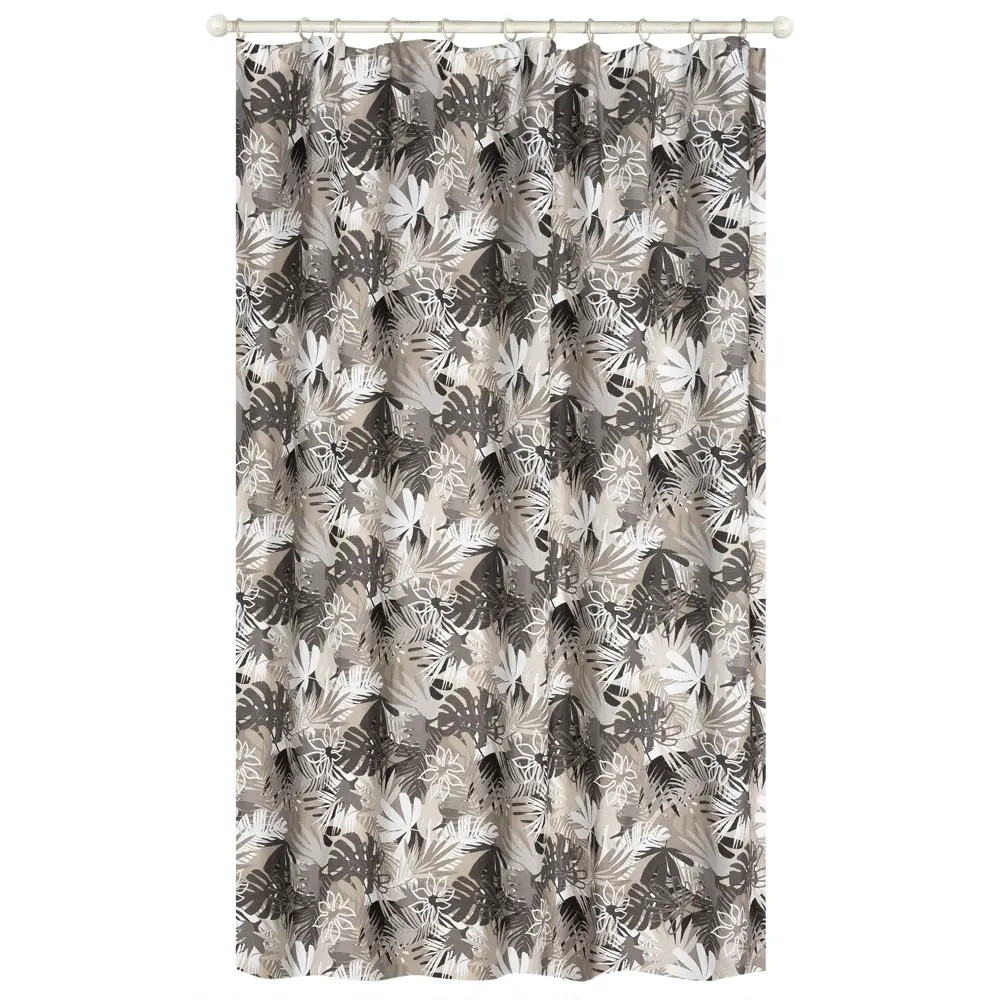 Штора на ленте для кухни Гавайи 136x180 см цвет серый Altali STLM-2064136