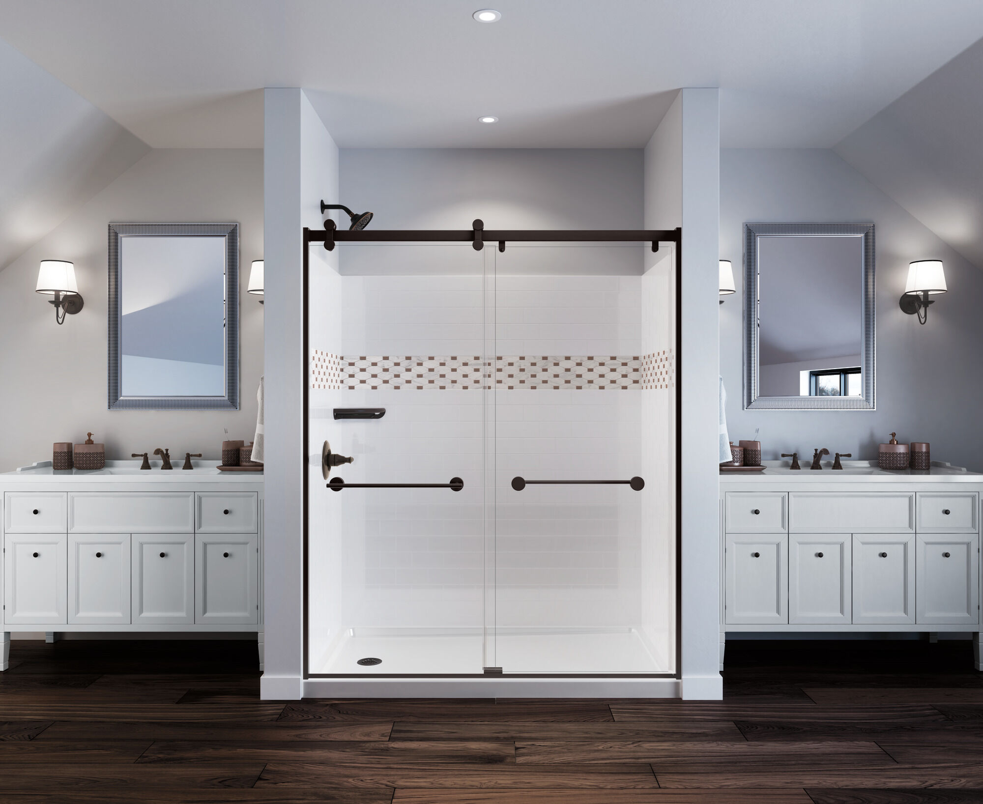 Подставка для душа 60 x 32 дюйма - левый слив Delta Faucet 40094L - Вид №8