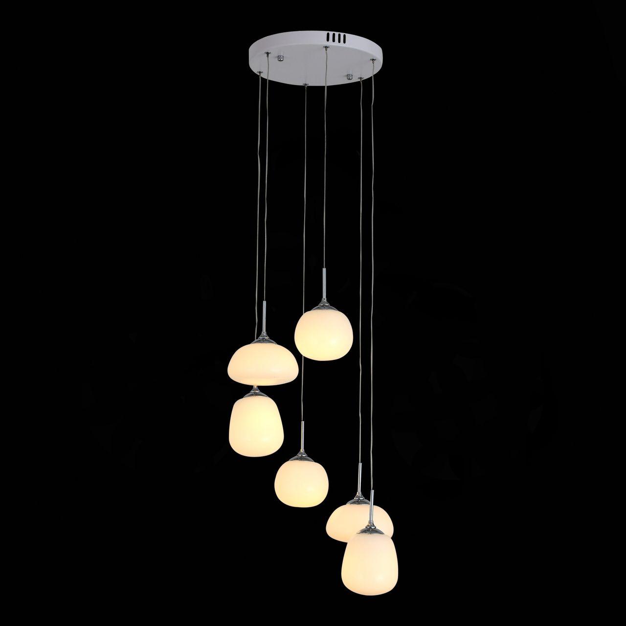 Подвесная светодиодная люстра ST Luce Candido SL331.503.06 ST LUCE ДИЗАЙНЕРСКИЕ, CANDIDO 187752 Белый  - Вид №2