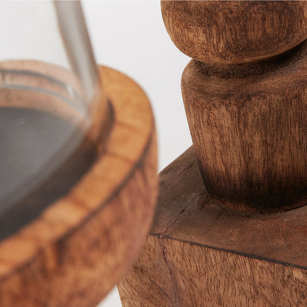 Подсвечники деревянные 2 шт коричневые Just от La Forma LA FORMA JUST 00-3865144 Коричневый - Вид №2