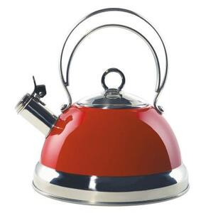 Чайник со свистком, 2,5 л, красный