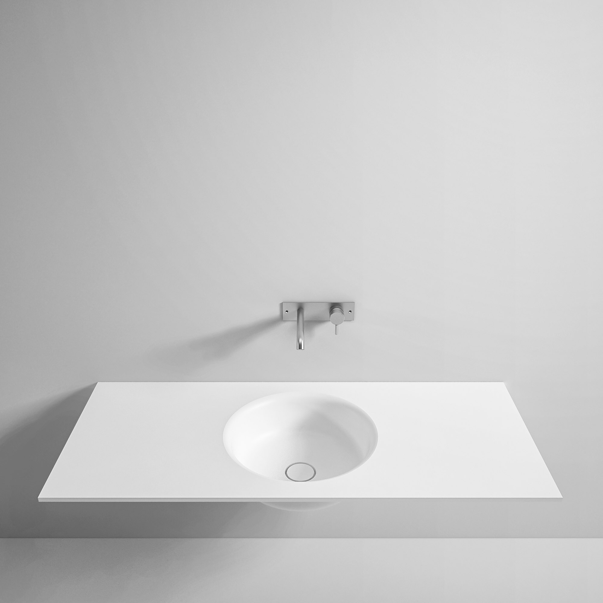 Rexa Design Столешница Korakril ™ с круглой раковиной Hammam REXA-ST101  - Вид №1