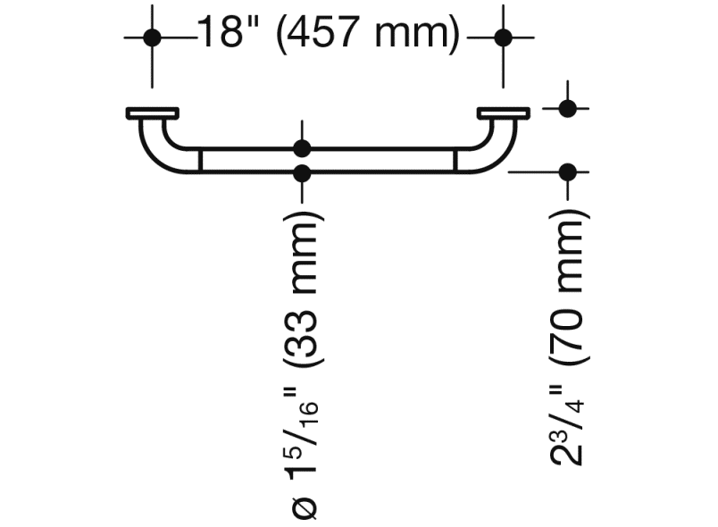 801.36US1250 ручка для захвата HEWI USA Produkte  - Вид №1
