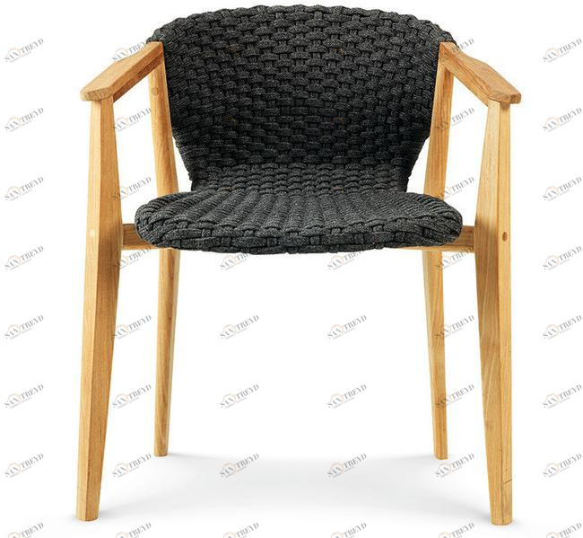 Ethimo Садовый стул из синтетической ткани с подлокотниками Knit Knitsb01