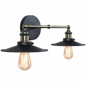 Бра Divinare Delta 2003/01 AP-2 DIVINARE ПОД СТАРИНУ, ФОНАРЬ 077573 Прозрачный;черный