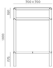 PF Stile Прямоугольный высокий стол из стали sun-id-1498054 - Вид №4