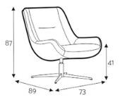 Sits 4-спицевое тканевое кресло с подлокотниками Birds sun-id-1345245 - Вид №10