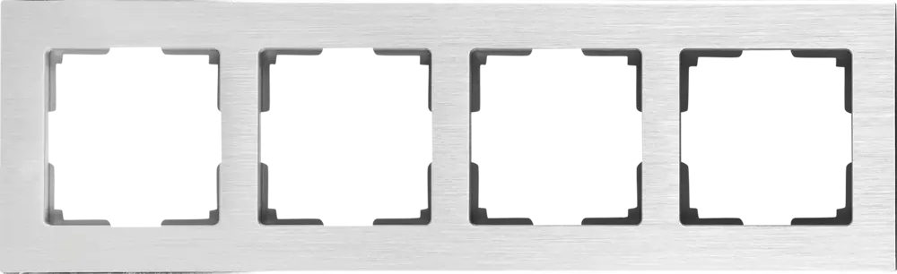 Рамка для розеток WERKEL Aluminium 4-постовая металлик 17781940