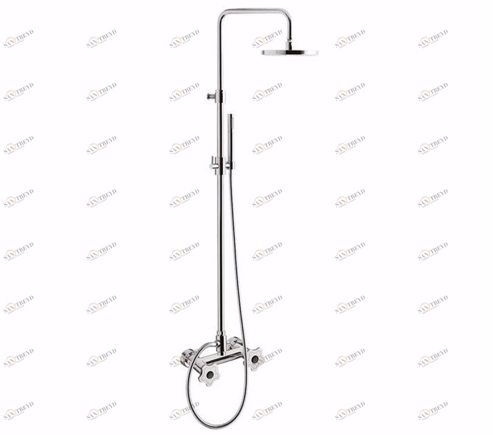 Rubinetteria Giulini Настенная душевая стойка с душевой лейкой Giò crystal - giò F3607wc-s/s