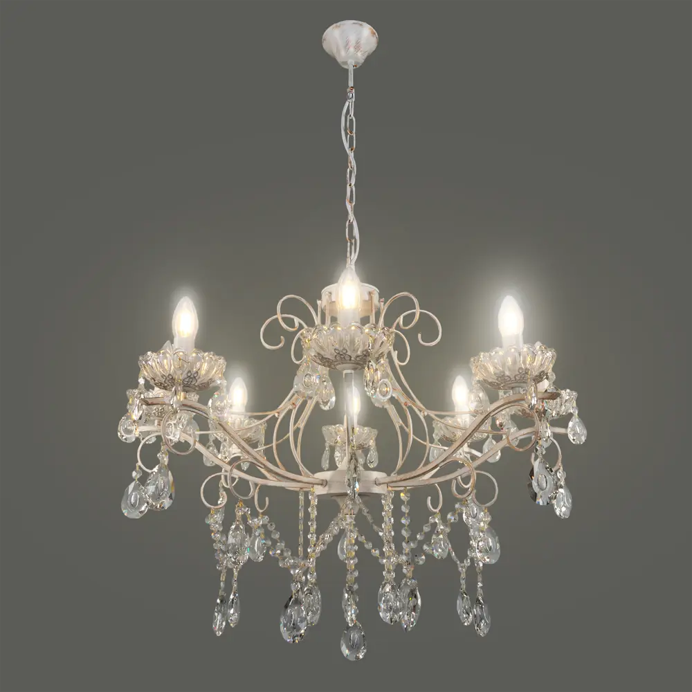 Люстра Eurosvet «Tenderness» 10061/8, 8хЕ14х60 Вт, цвет белый STLM-2197541 - Вид №2