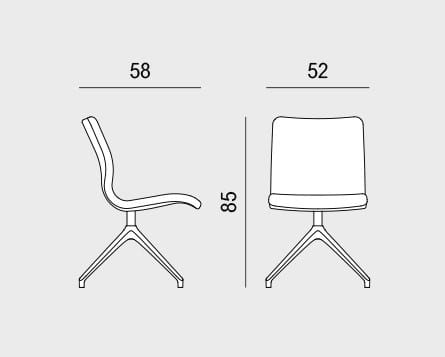 Тканевый поворотный операционный стул на насесте Viganò Queen Fabric ARCH-00042050 - Вид №3
