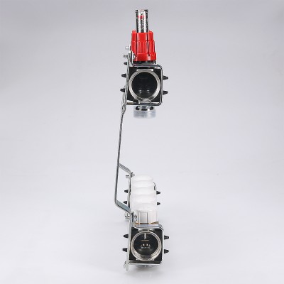 VTc.584.EMNX.0604 Блок коллекторный из нержавеющей стали с регулирующими клапанами и расходомерами Valtec 1", 4 x 3/4", "евроконус"  - Вид №6