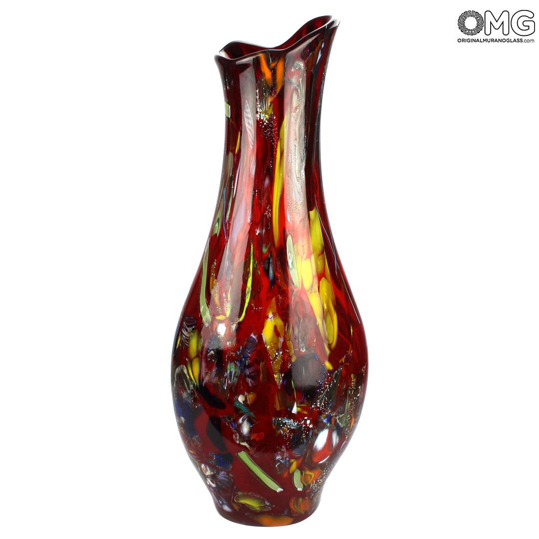 2007 ORIGINALMURANOGLASS Красная ваза - муранское стекло OMG 11 см  - Вид №1